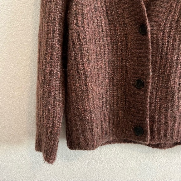 Madewell Willowbend V-Neck Pleat-Sleeve Cardigan Sweater M - Picture 6 of 10